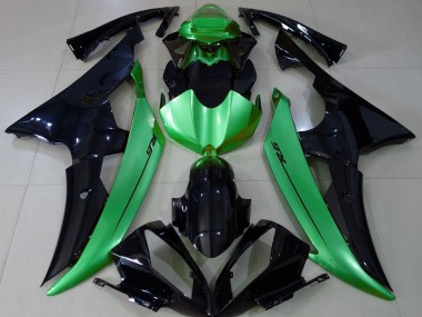 Noir Brillant & Vert Clair 08-16 R6 Carénage Moto