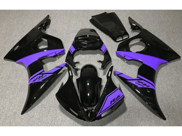 Noir Brillant & Violet 03-04 R6 Carénage Moto Noir Brillant & Violet 03-04 R6 Carénage Moto