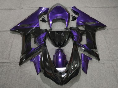 Noir Brillant & Violet 05-06 ZX6R Carénage Moto
