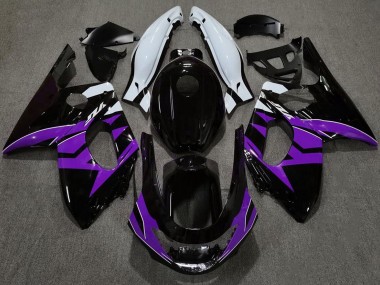 Noir Brillant Violet & Blanc 98-07 YZF600 Carénage Moto