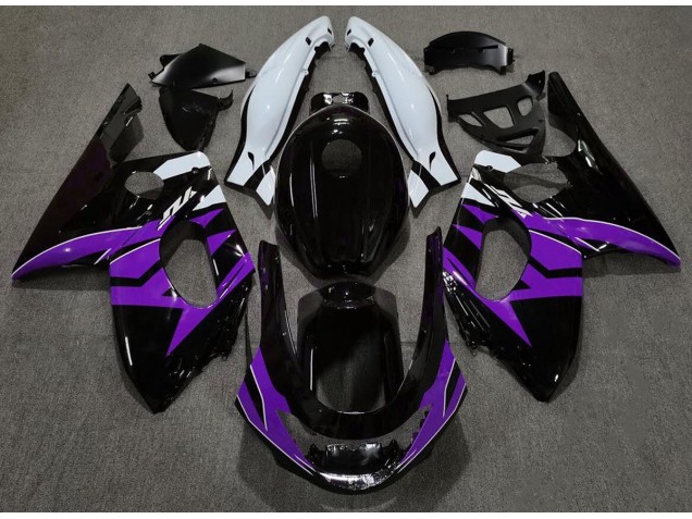 Noir Brillant Violet & Blanc 98-07 YZF600 Carénage Moto Noir Brillant Violet & Blanc 98-07 YZF600 Carénage Moto