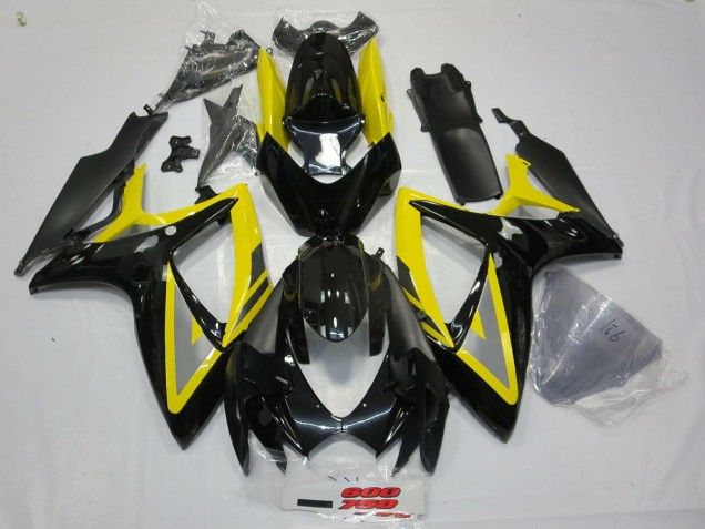 Noir & Jaune 06-07 GSXR 600-750 Carénage Moto Noir & Jaune 06-07 GSXR 600-750 Carénage Moto