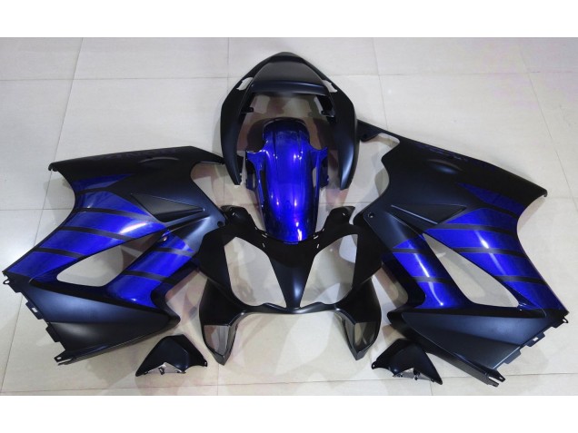 Noir Mat & Bleu 02-12 VFR800 Carénage Moto Noir Mat & Bleu 02-12 VFR800 Carénage Moto