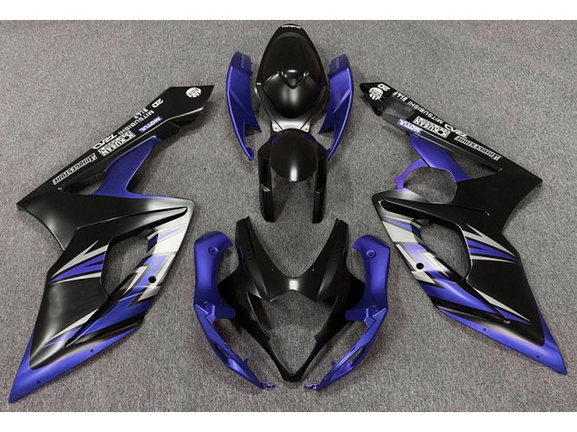 Noir Mat & Bleu 05-06 GSXR 1000 Carénage Moto Noir Mat & Bleu 05-06 GSXR 1000 Carénage Moto