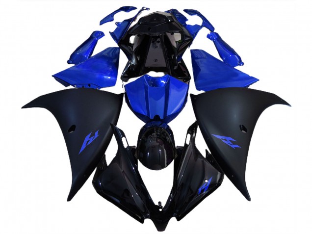 Noir Mat & Bleu 12-14 R1 Carénage Moto Noir Mat & Bleu 12-14 R1 Carénage Moto