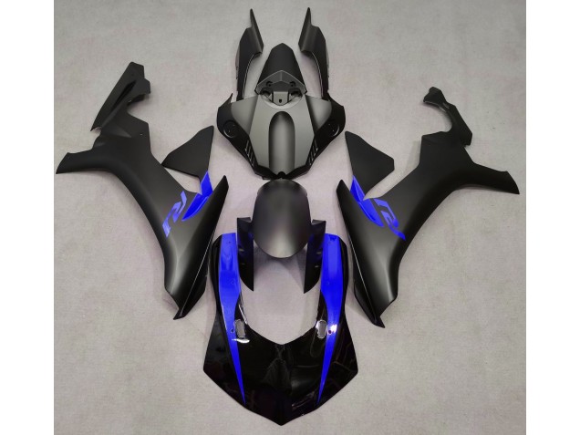 Noir Mat & Bleu 15-19 R1 Carénage Moto Noir Mat & Bleu 15-19 R1 Carénage Moto