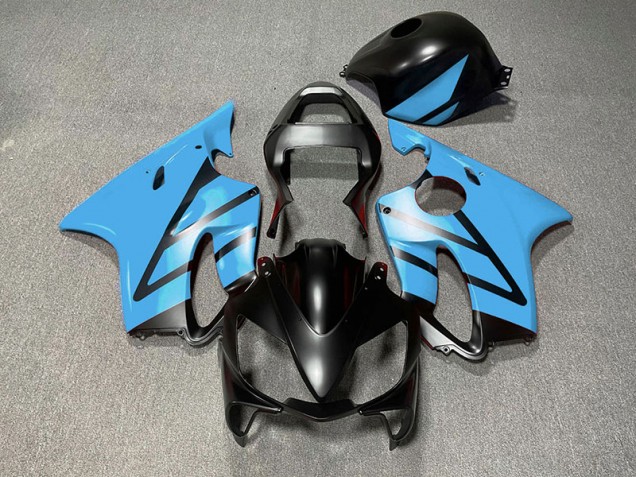 Noir Mat & Bleu Clair 01-03 CBR600 F4i Carénage Moto Noir Mat & Bleu Clair 01-03 CBR600 F4i Carénage Moto