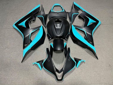 Noir Mat & Cyan 07-08 CBR600RR Carénage Moto