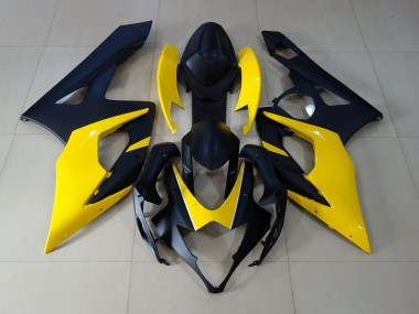 Noir Mat & Jaune 05-06 GSXR 1000 Carénage Moto