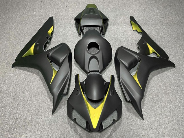 Noir Mat & Jaune 06-07 CBR1000RR Carénage Moto Noir Mat & Jaune 06-07 CBR1000RR Carénage Moto