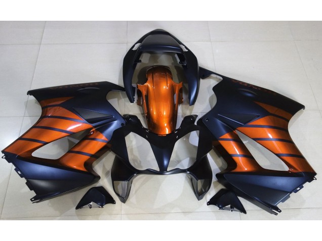 Noir Mat & Orange 02-12 VFR800 Carénage Moto Noir Mat & Orange 02-12 VFR800 Carénage Moto