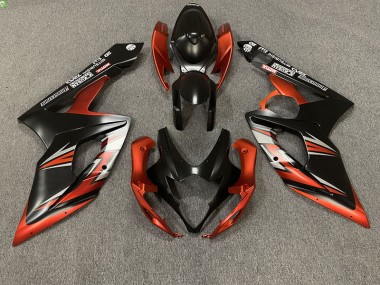 Noir Mat & Orange 05-06 GSXR 1000 Carénage Moto