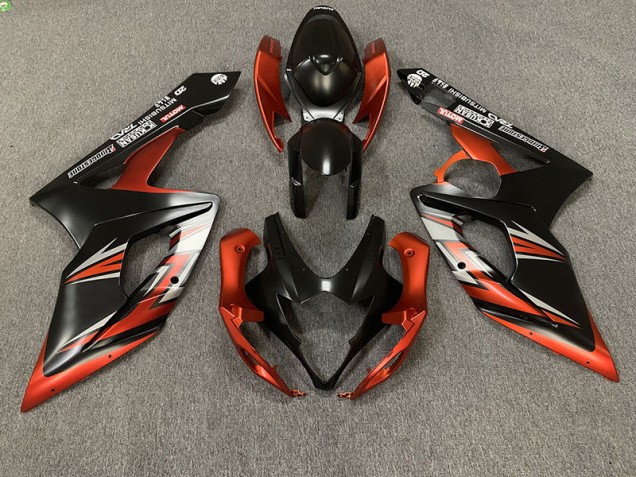 Noir Mat & Orange 05-06 GSXR 1000 Carénage Moto Noir Mat & Orange 05-06 GSXR 1000 Carénage Moto