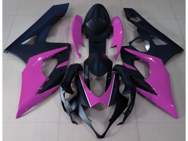 Noir Mat & Rose 05-06 GSXR 1000 Carénage Moto Noir Mat & Rose 05-06 GSXR 1000 Carénage Moto