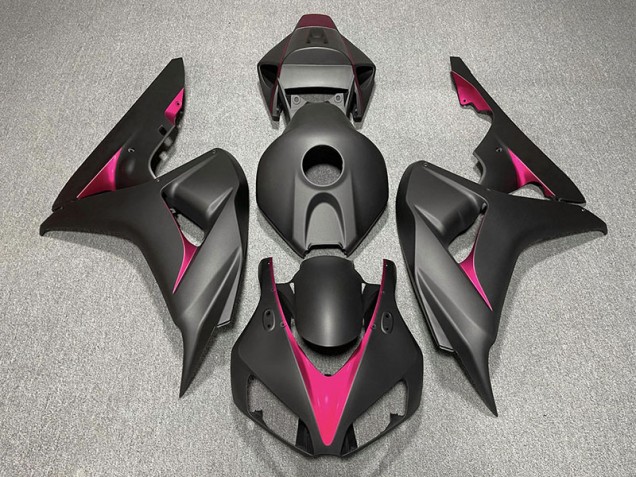 Noir Mat & Rose 06-07 CBR1000RR Carénage Moto
