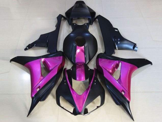 Noir Mat & Rose 06-07 CBR1000RR Carénage Moto