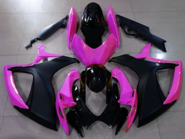 Noir Mat & Rose 06-07 GSXR 600-750 Carénage Moto