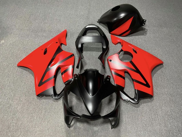 Noir Mat & Rouge 01-03 CBR600 F4i Carénage Moto Noir Mat & Rouge 01-03 CBR600 F4i Carénage Moto