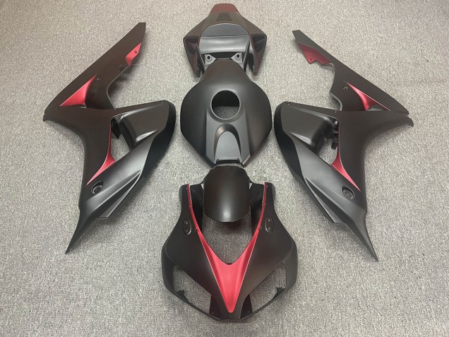 Noir Mat & Rouge 06-07 CBR1000RR Carénage Moto