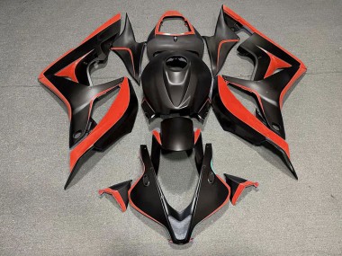 Noir Mat & Rouge 07-08 CBR600RR Carénage Moto