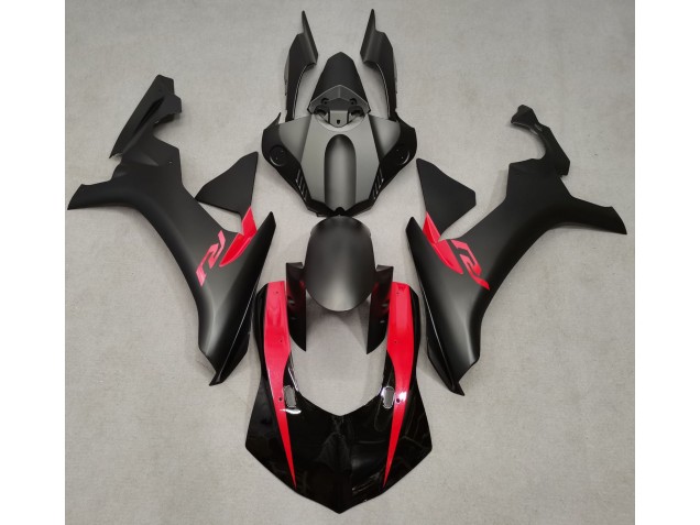 Noir Mat & Rouge Nacré 15-19 R1 Carénage Moto Noir Mat & Rouge Nacré 15-19 R1 Carénage Moto