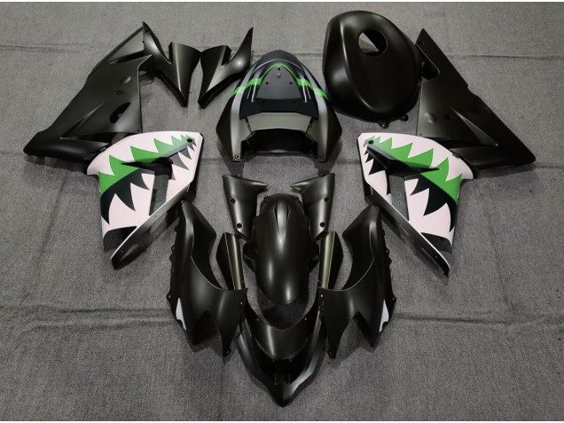 Noir Mat & Vert 04-05 ZX10R Carénage Moto Noir Mat & Vert 04-05 ZX10R Carénage Moto