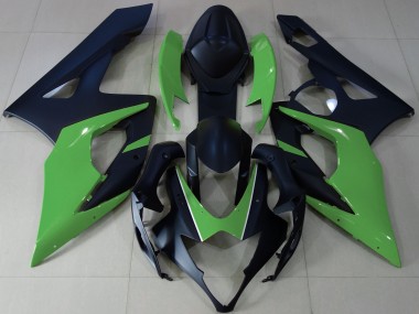 Noir Mat & Vert 05-06 GSXR 1000 Carénage Moto