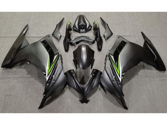 Noir Mat & Vert 13-18 Ninja 300 Carénage Moto Noir Mat & Vert 13-18 Ninja 300 Carénage Moto