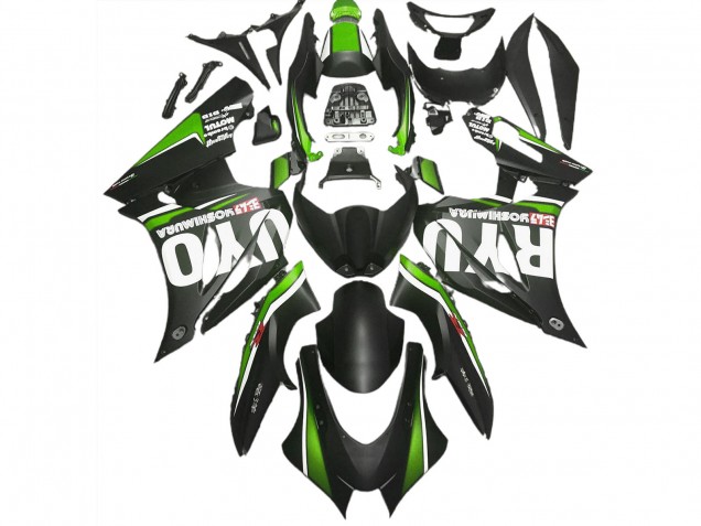 Noir Mat & Vert 17-23 GSXR 1000 Carénage Moto Noir Mat & Vert 17-23 GSXR 1000 Carénage Moto