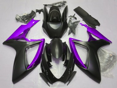 Noir Mat & Violet 06-07 GSXR 600-750 Carénage Moto