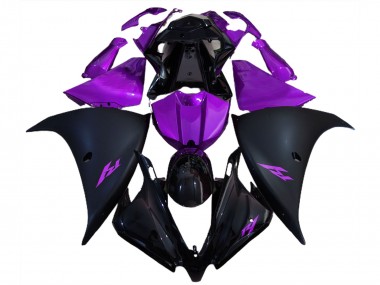 Noir Mat & Violet 12-14 R1 Carénage Moto