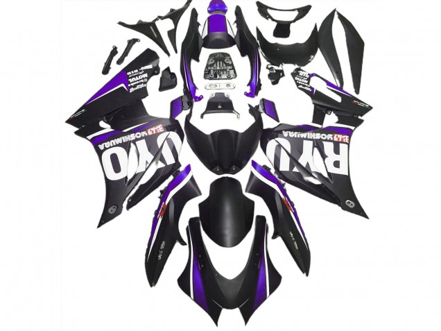 Noir Mat & Violet 17-23 GSXR 1000 Carénage Moto Noir Mat & Violet 17-23 GSXR 1000 Carénage Moto