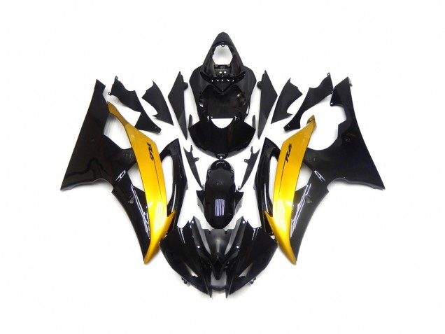 Noir & Or Brillant 08-16 R6 Carénage Moto Noir & Or Brillant 08-16 R6 Carénage Moto