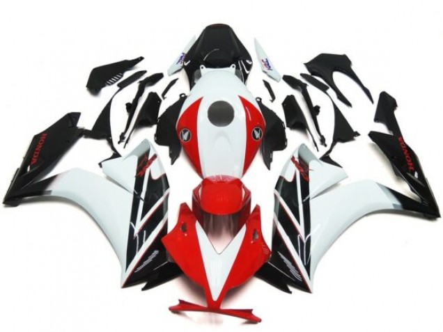 Noir & Rouge / Blanc Brillant 12-16 CBR1000RR Carénage Moto Noir & Rouge / Blanc Brillant 12-16 CBR1000RR Carénage Moto