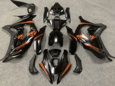 Noir Satiné & Orange 16-19 ZX10R Carénage Moto