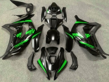 Noir Satiné & Vert 16-19 ZX10R Carénage Moto