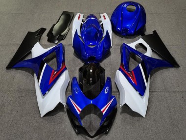 OEM Style Bleu Brillant & Blanc 07-08 GSXR 1000 Carénage Moto