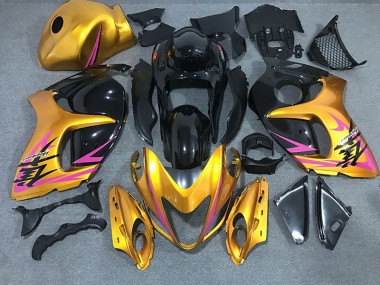 Or Brillant Avec Noir 08-20 GSXR 1300 Carénage Moto