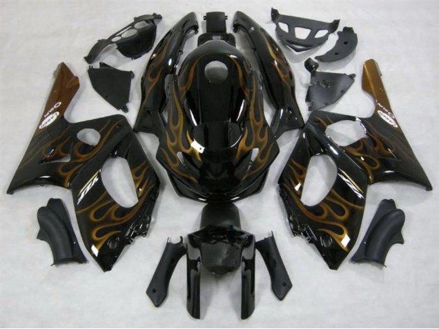 Or Flamme Brillant 98-07 YZF600 Carénage Moto