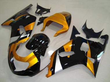 Or & Noir 01-03 GSXR 600-750 Carénage Moto