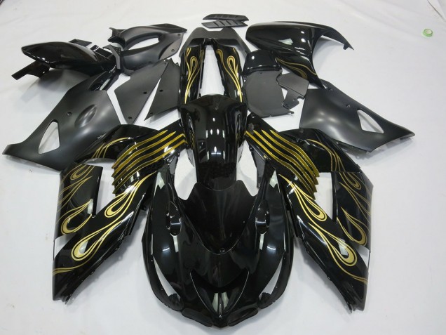 Or Noir 06-11 ZX14R Carénage Moto Or Noir 06-11 ZX14R Carénage Moto