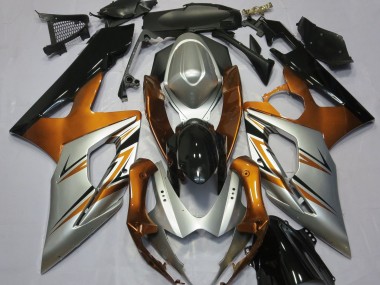 Orange Argent & Noir 05-06 GSXR 1000 Carénage Moto