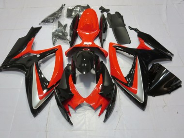 Orange Argent & Noir 06-07 GSXR 600-750 Carénage Moto