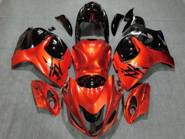 Orange Bonbon & Noir Brillant 08-20 GSXR 1300 Carénage Moto
