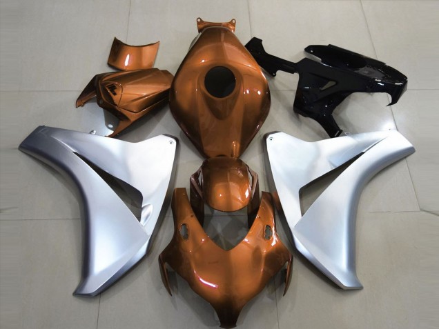 Orange Brillant & Argent 08-11 CBR1000RR Carénage Moto Orange Brillant & Argent 08-11 CBR1000RR Carénage Moto