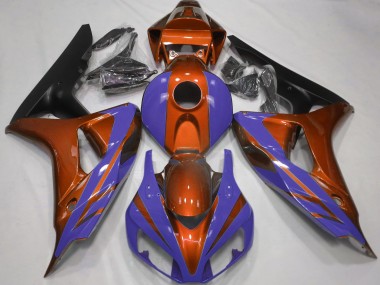 Orange Brillant & Bleu Foncé 06-07 CBR1000RR Carénage Moto