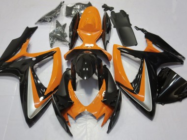 Orange Brillant Débadgé 06-07 GSXR 600-750 Carénage Moto