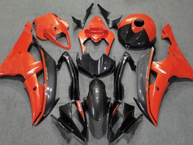 Orange Brillant & Fiber De Carbone 08-16 R6 Carénage Moto