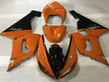 Orange Brillant & Noir 05-06 ZX6R Carénage Moto