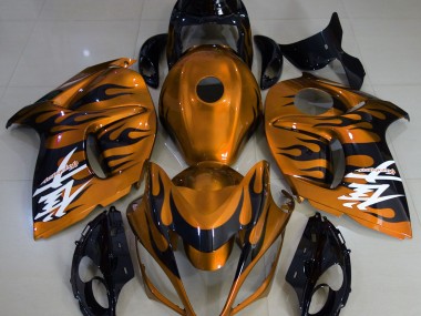 Orange Brillant & Noir 08-20 GSXR 1300 Carénage Moto